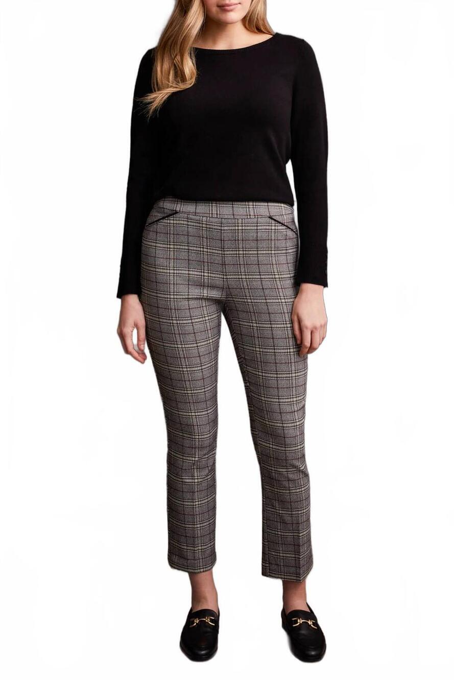 NEW TRIBAL pull on ankle pant in bordeaux